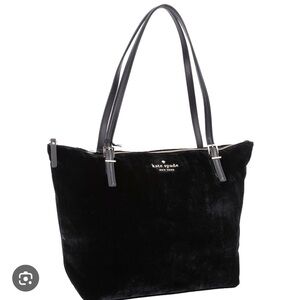 Kate Spade Velvet Black Tote